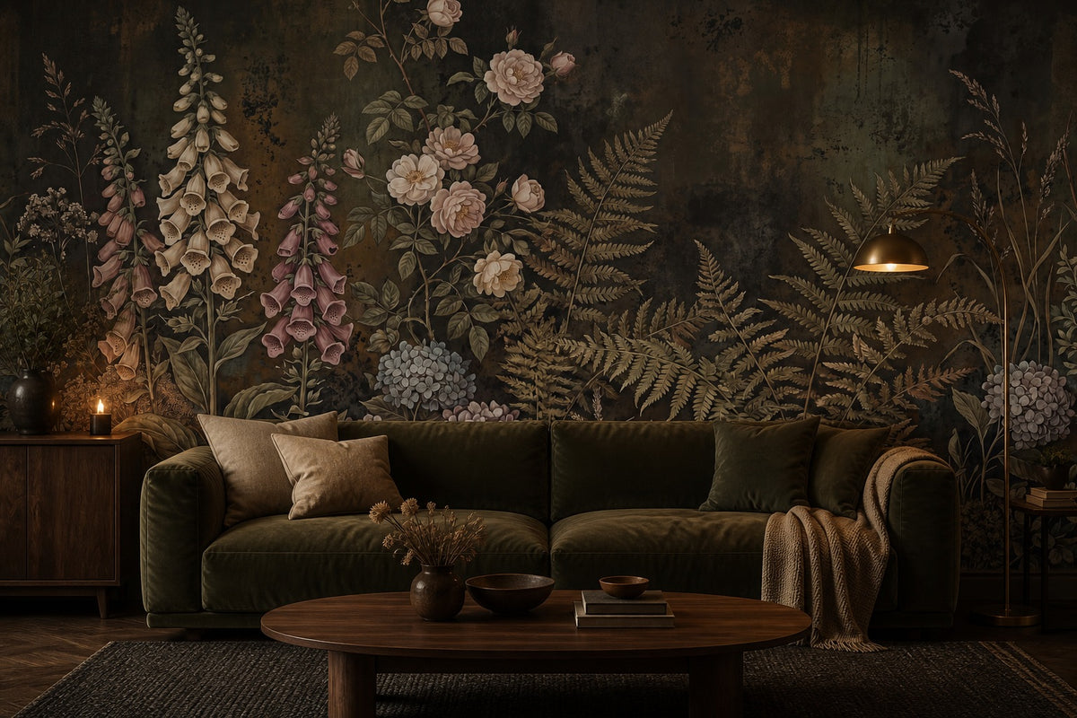 blush vintage jungle wallpaper living custom self adhesive non woven vinyl removable