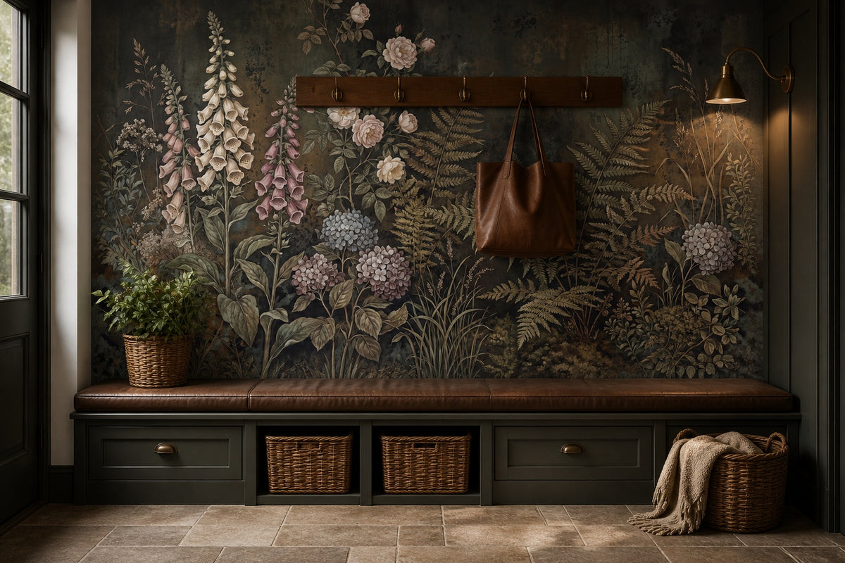 blush vintage jungle wallpaper mudroom custom self adhesive non woven vinyl removable
