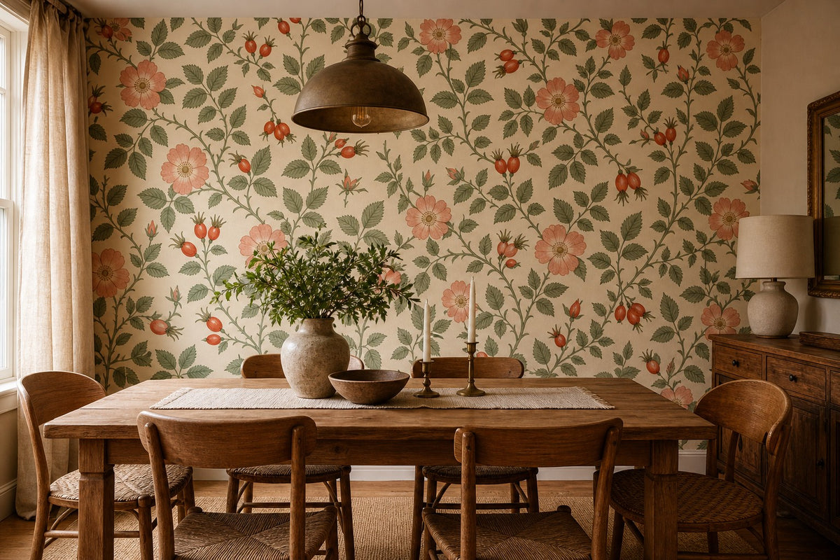 Blush Botanical Wallpaper Mural product view