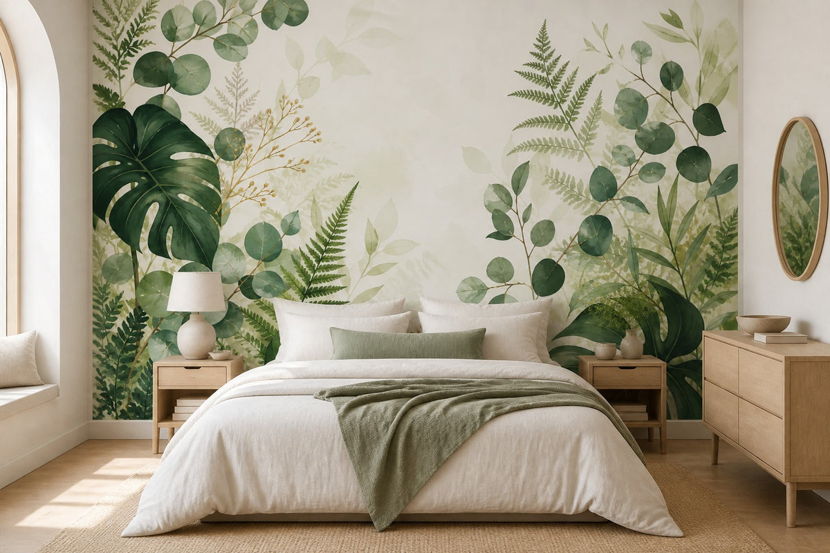 Green Botanical Wallpaper Mural product view