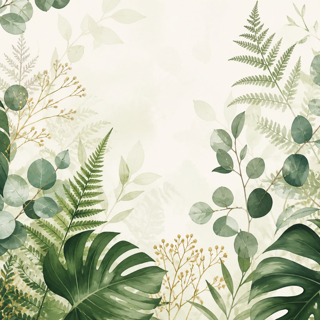 Green Botanical Wallpaper Mural product view