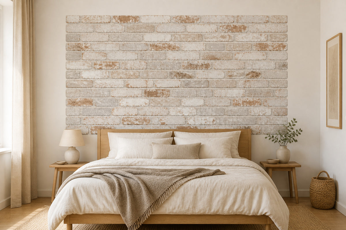 White Brick Wallpaper Mural product view