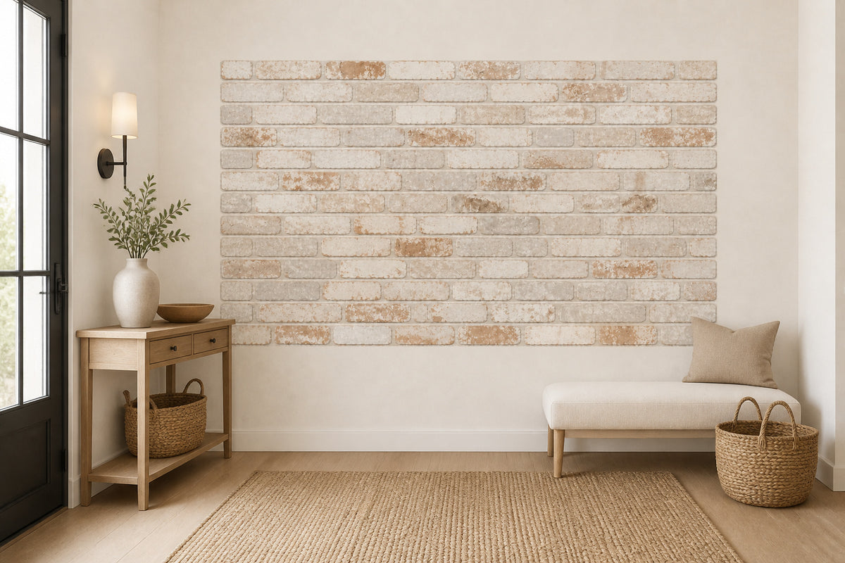 White Brick Wallpaper Mural product view