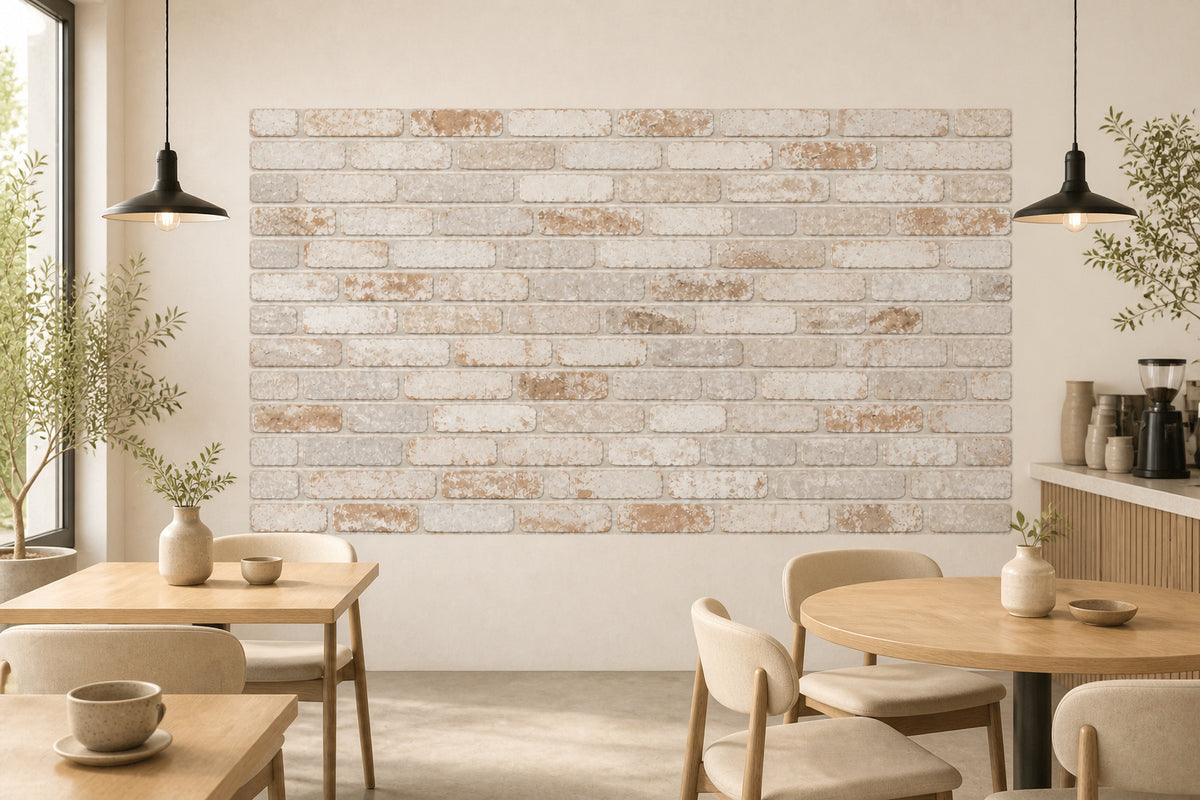 White Brick Wallpaper Mural product view