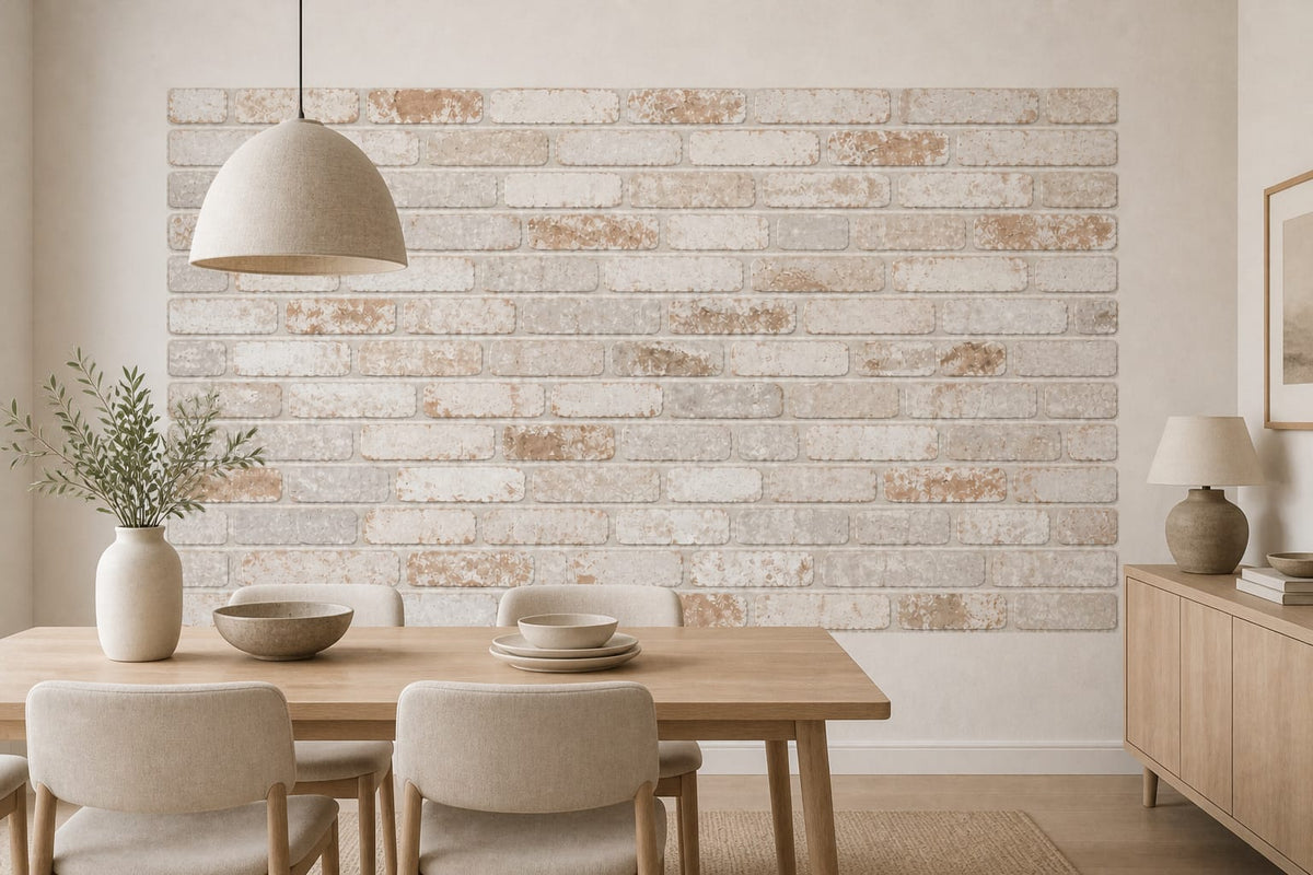 White Brick Wallpaper Mural product view