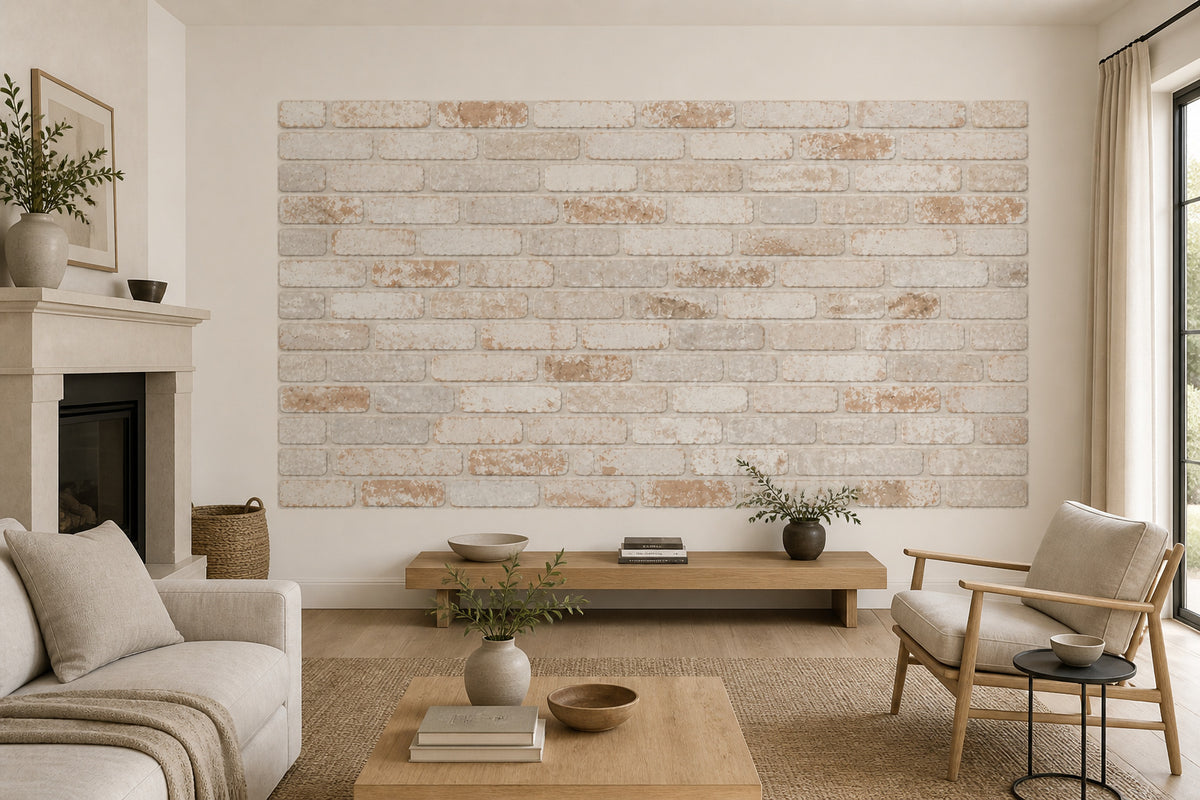 White Brick Wallpaper Mural product view