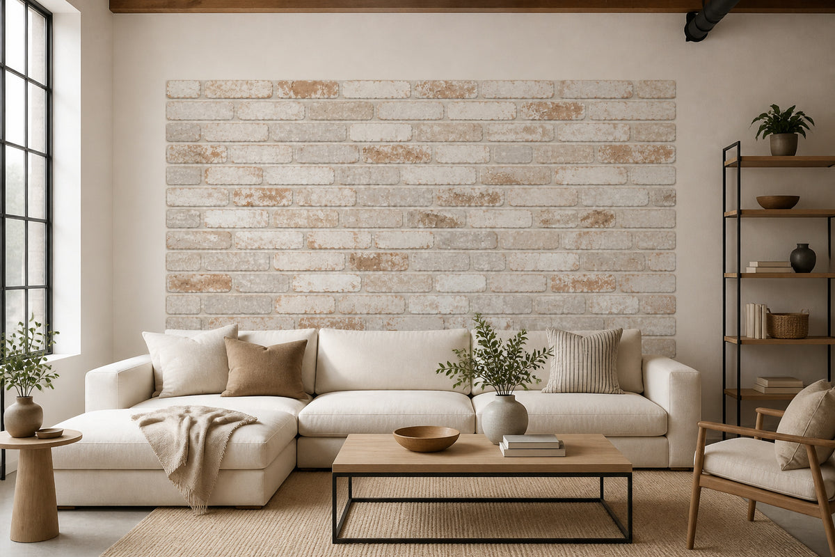 White Brick Wallpaper Mural product view