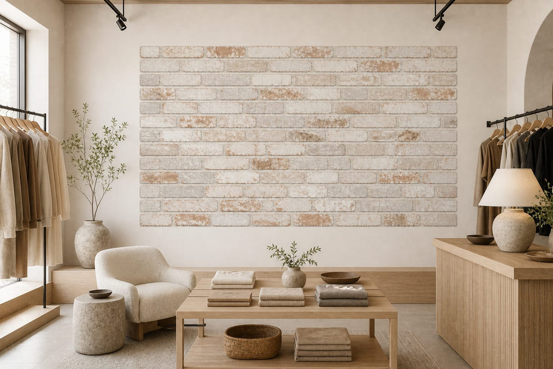 White Brick Wallpaper Mural product view