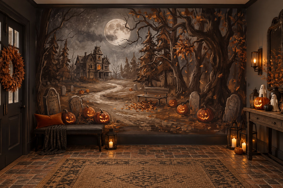 brown castle entryway custom stick on removable non woven vinyl wallpaper mural