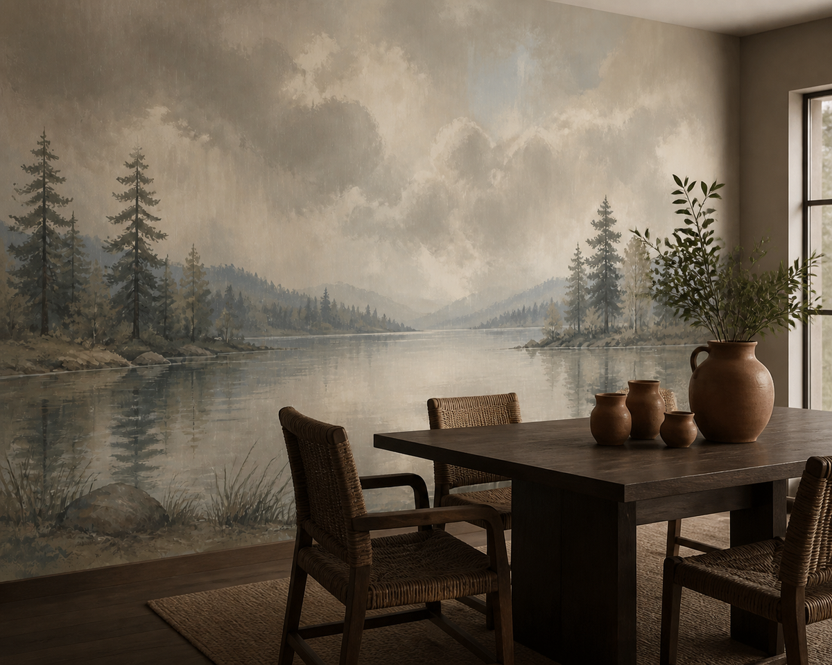 Brown Stormy Wallpaper Mural product view