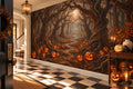 Brown Haunted Forest Halloween Wallpaper Mural