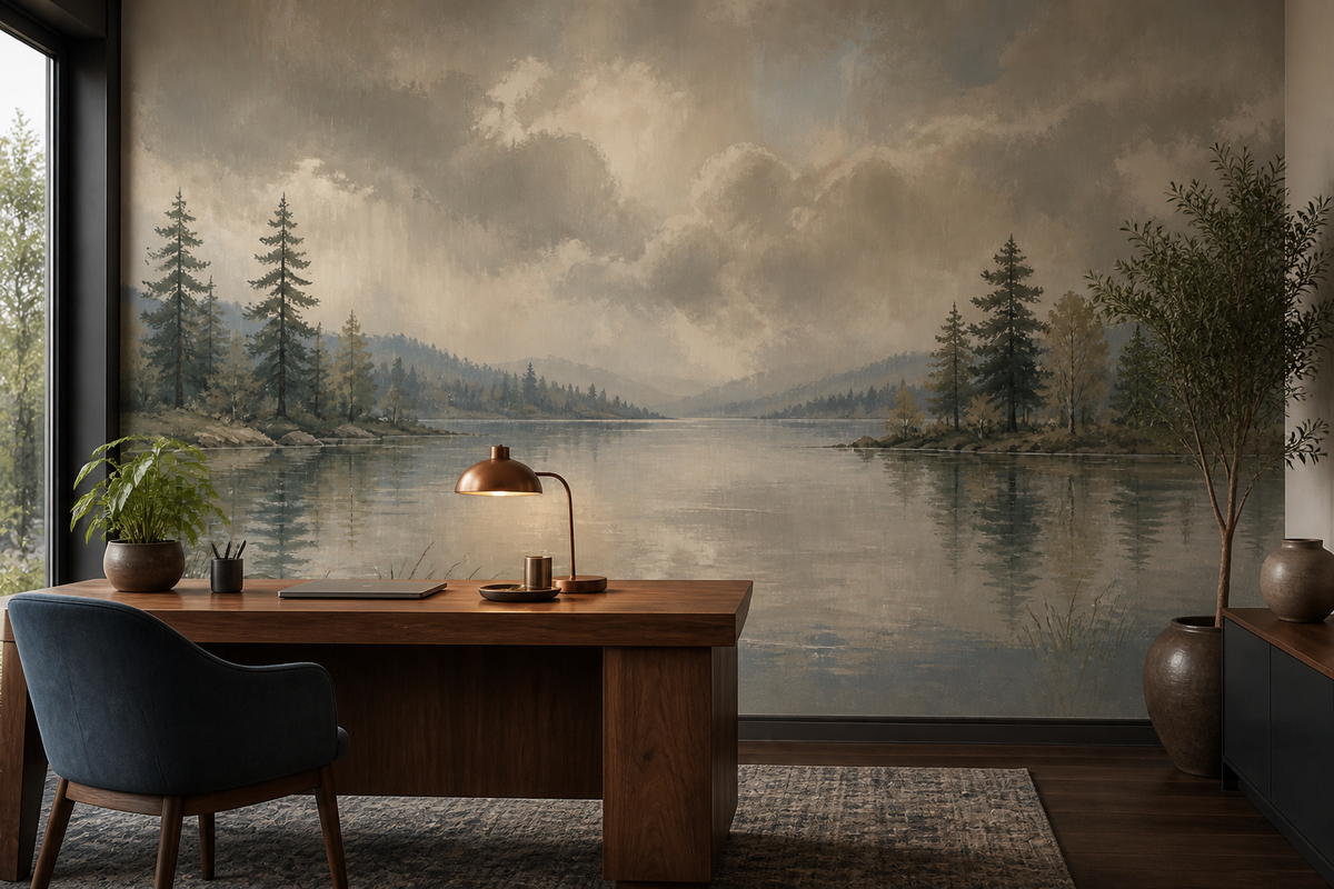 Brown Stormy Wallpaper Mural product view