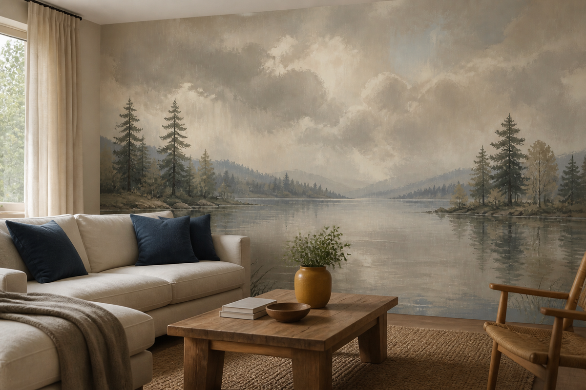 Brown Stormy Wallpaper Mural product view