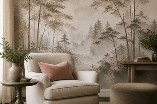 Brown Misty Wallpaper Mural