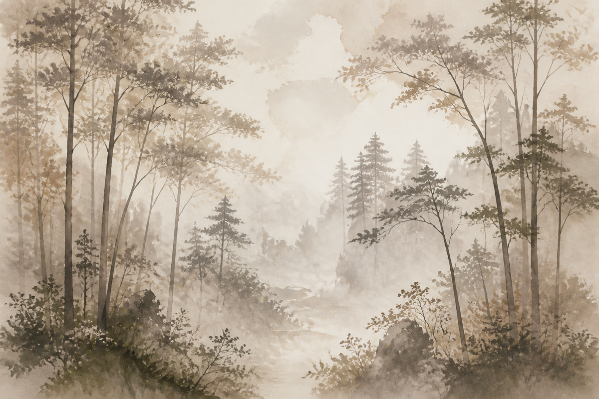 Brown Misty Wallpaper Mural product view
