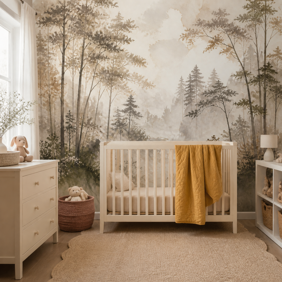 Brown Misty Wallpaper Mural product view