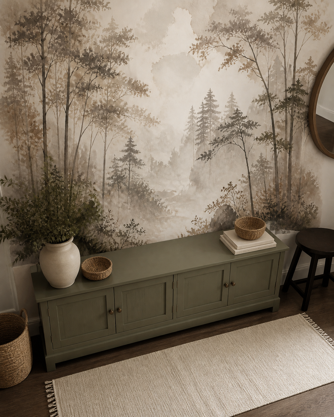 Brown Misty Wallpaper Mural product view