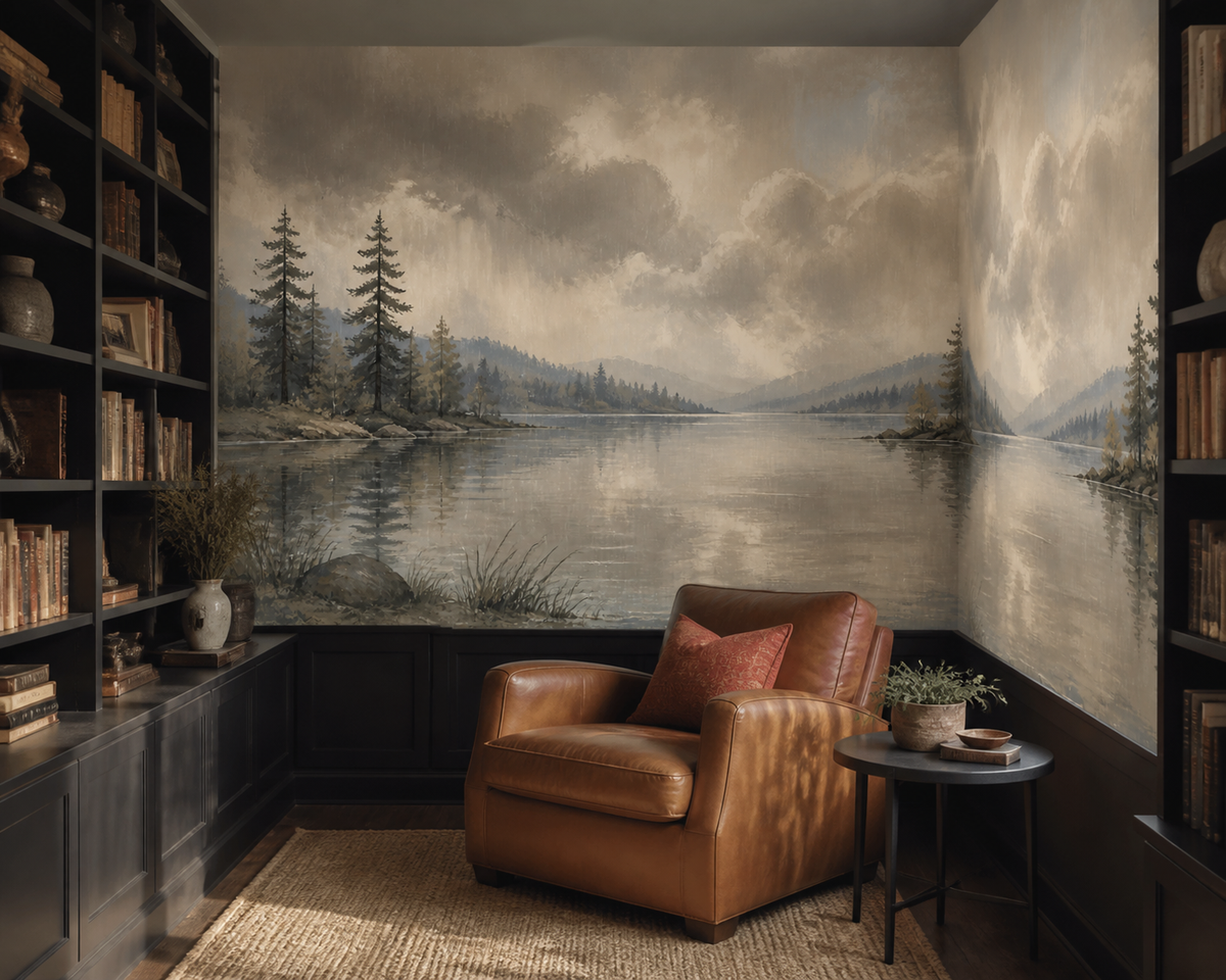 Brown Stormy Wallpaper Mural product view