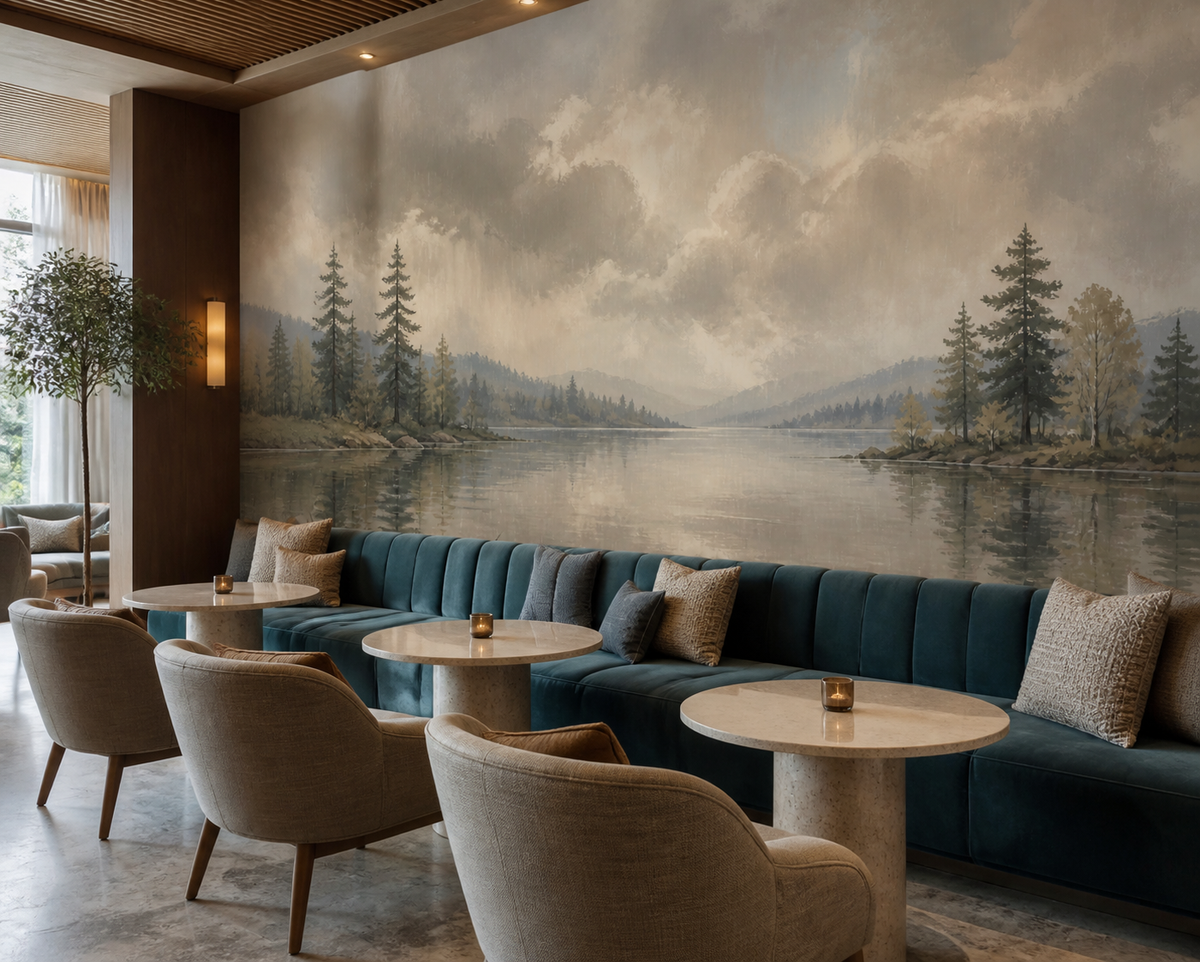 Brown Stormy Wallpaper Mural product view
