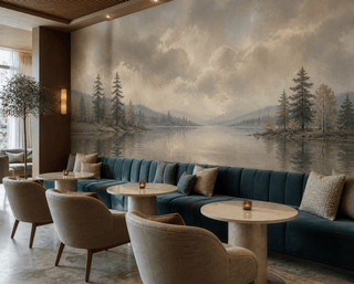 Brown Stormy Wallpaper Mural