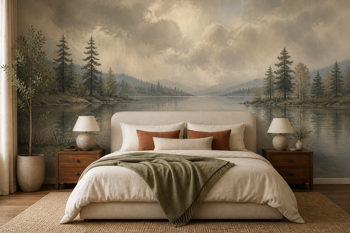 Brown Stormy Wallpaper Mural product view