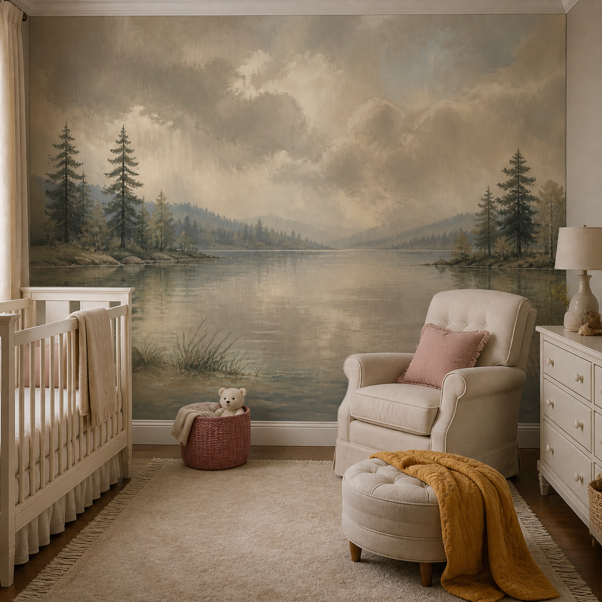 Brown Stormy Wallpaper Mural product view