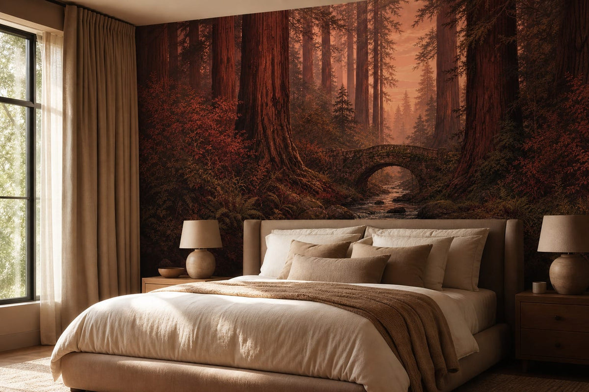 Burgundy Design Wallpaper Mural product view