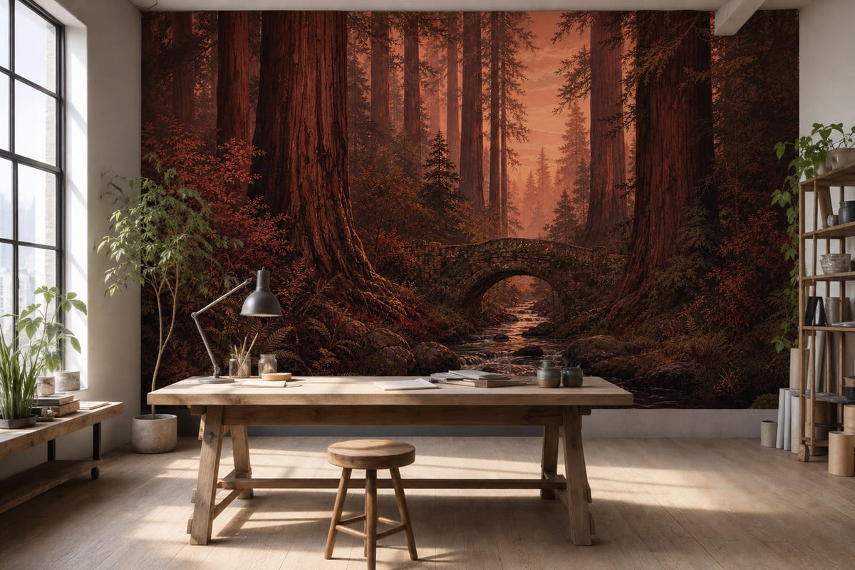 Burgundy Design Wallpaper Mural product view