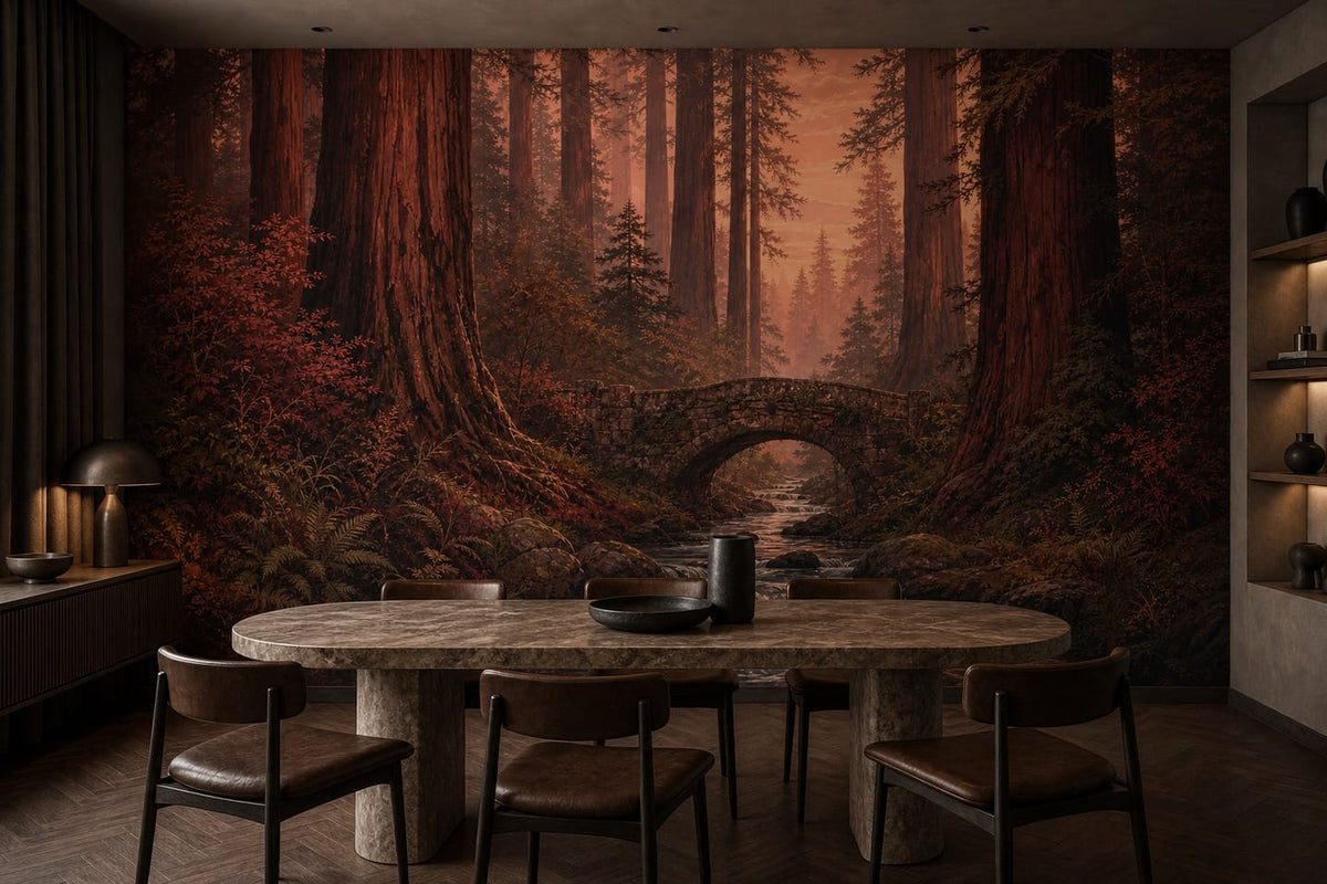 Burgundy Design Wallpaper Mural product view