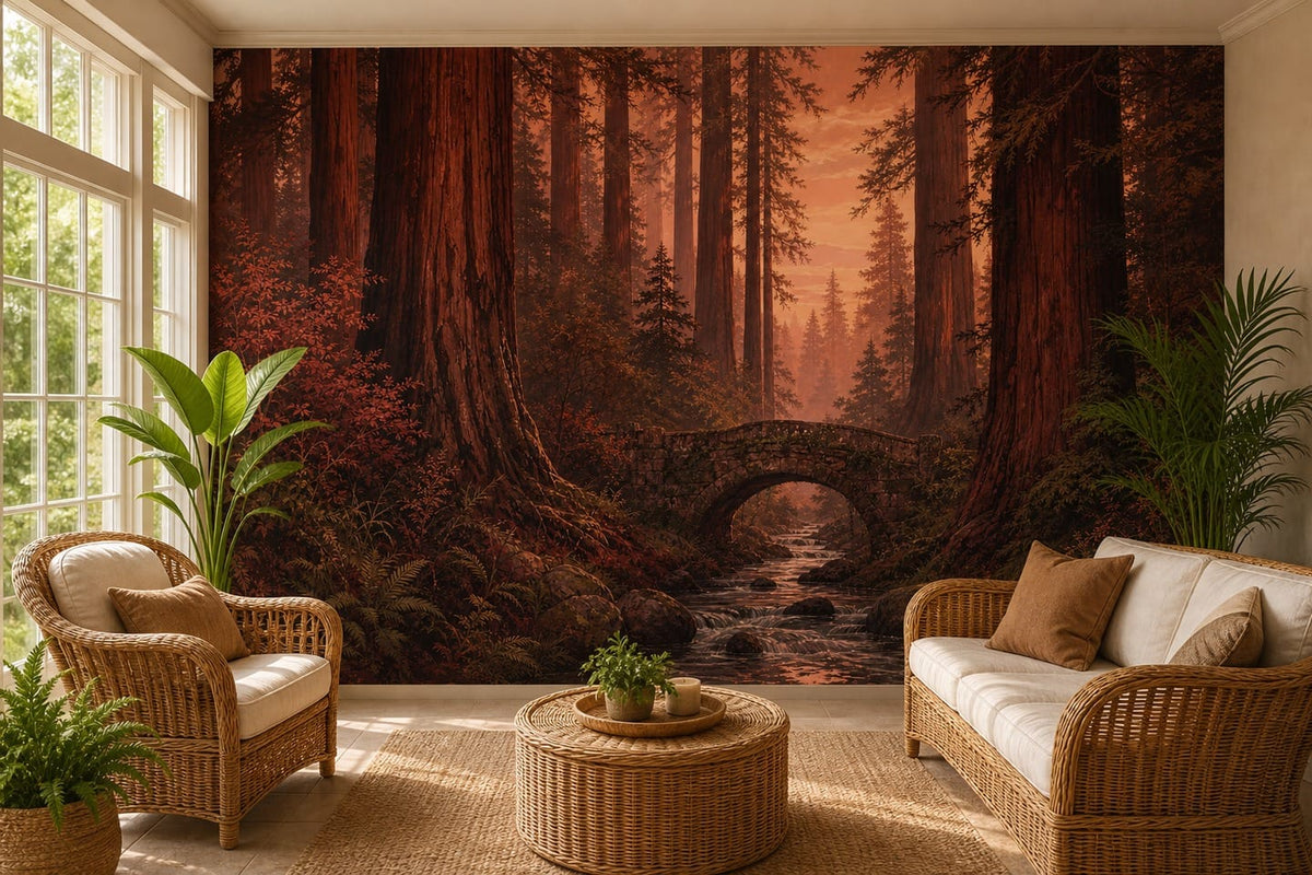 Burgundy Design Wallpaper Mural product view