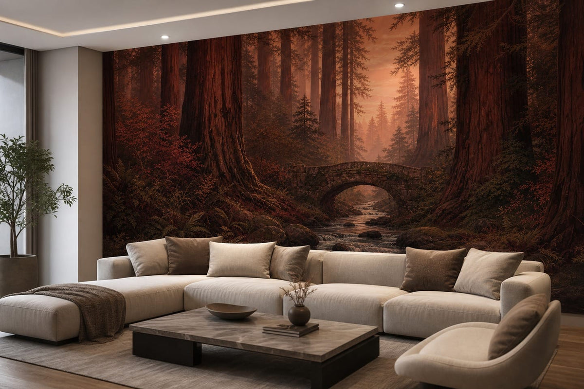Burgundy Design Wallpaper Mural product view