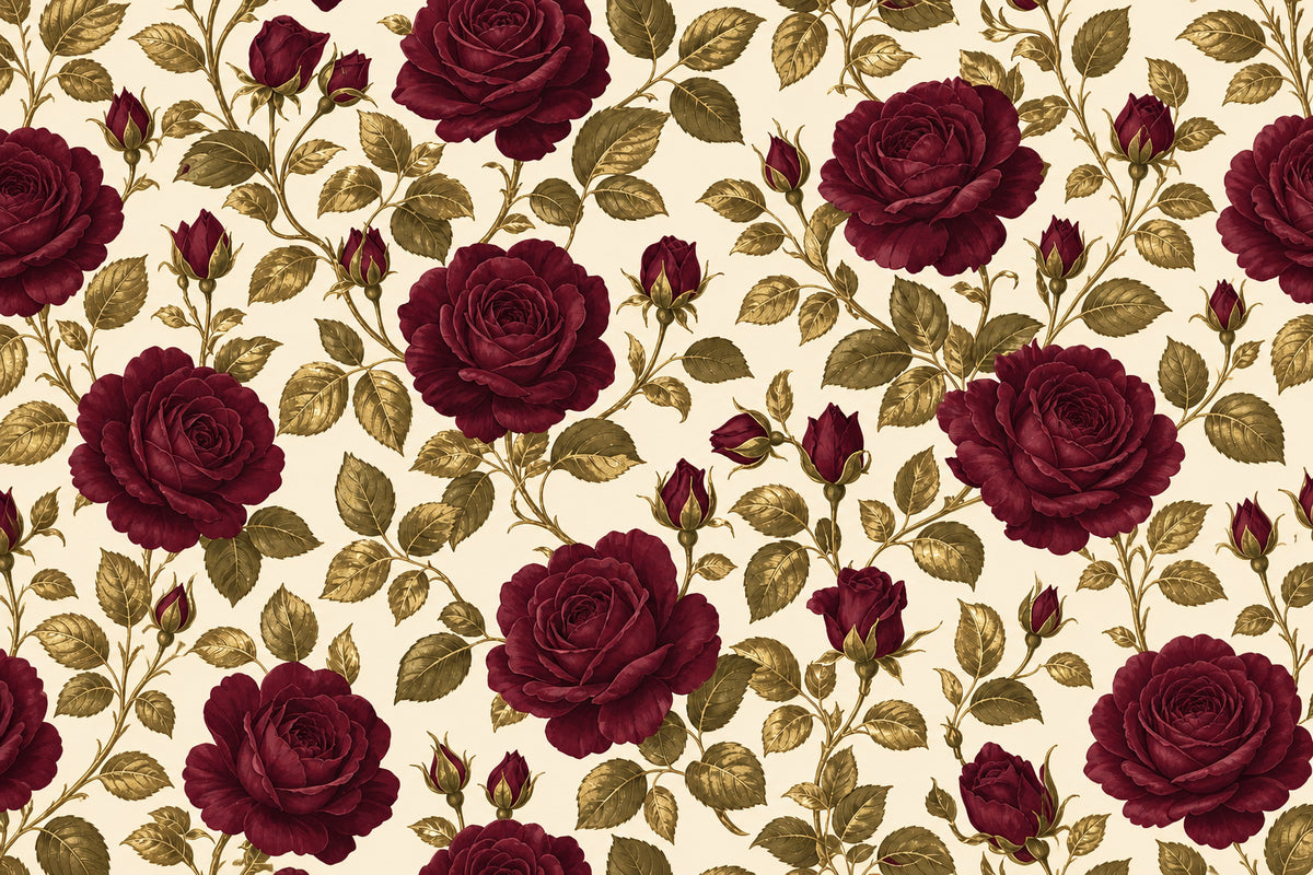 Burgundy Design Wallpaper Mural product view