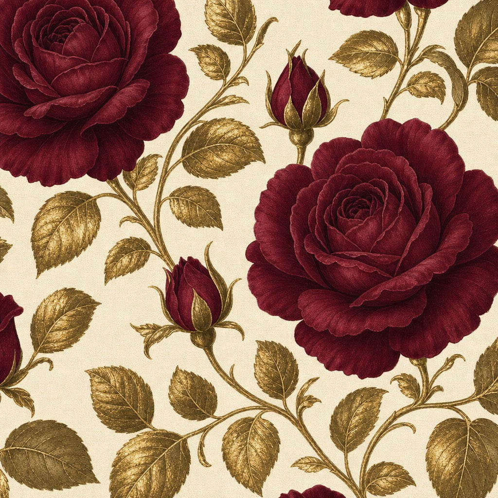 Burgundy Design Wallpaper Mural product view