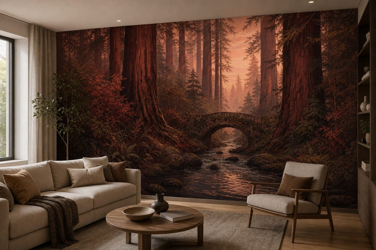 Burgundy Design Wallpaper Mural product view