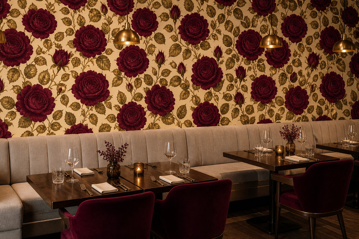 Burgundy Design Wallpaper Mural product view