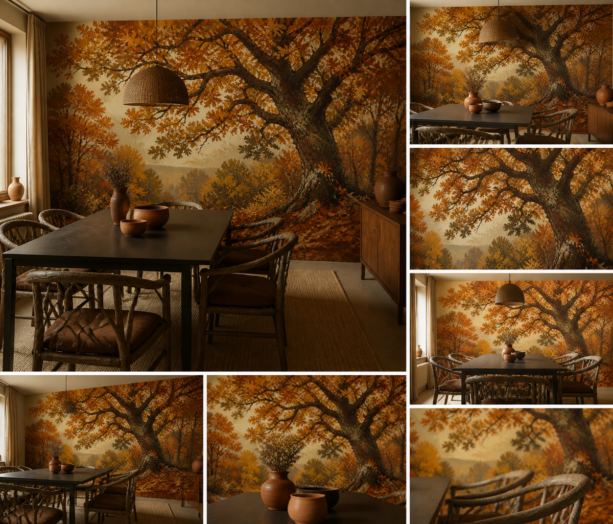 Orange Burnt Wallpaper Mural product view