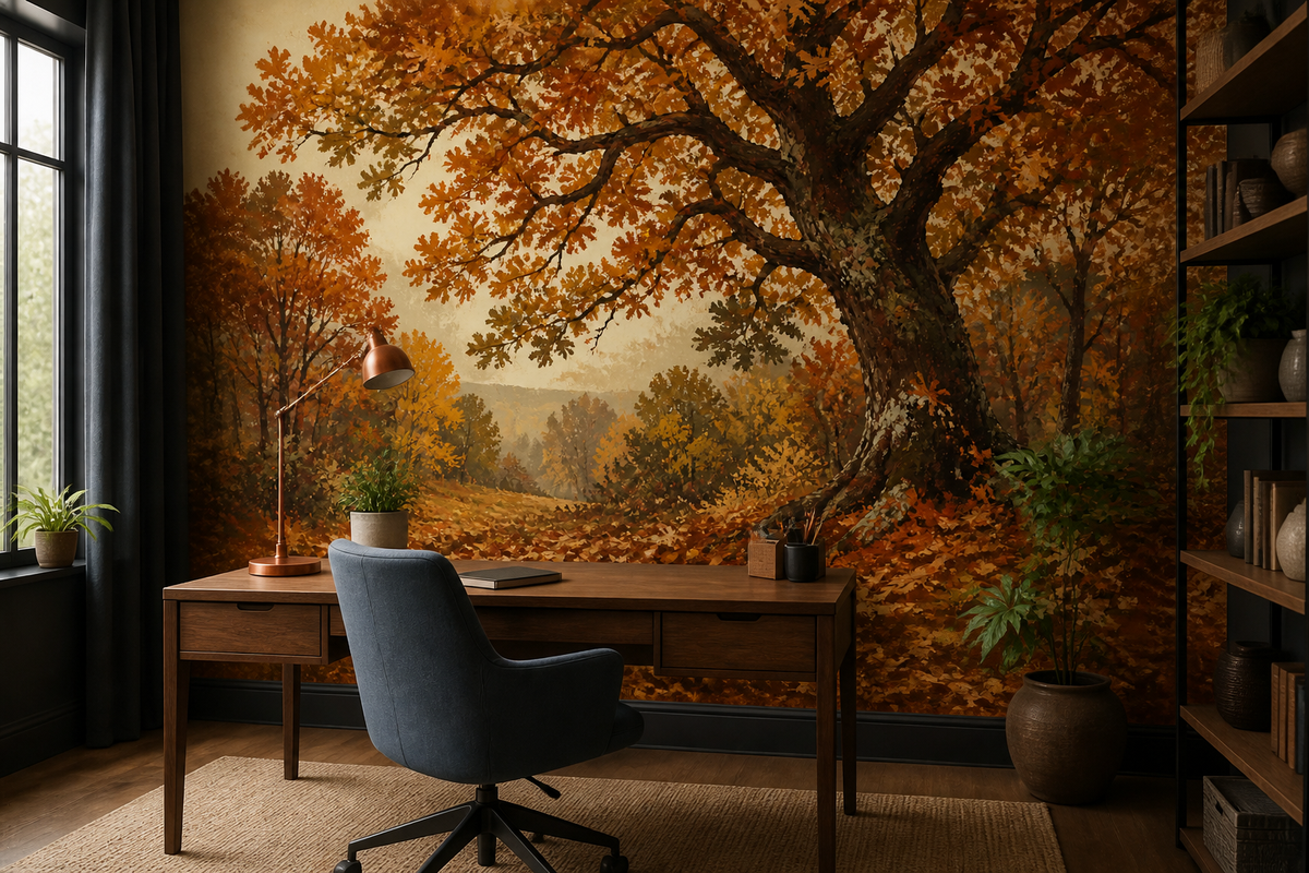 Orange Burnt Wallpaper Mural product view