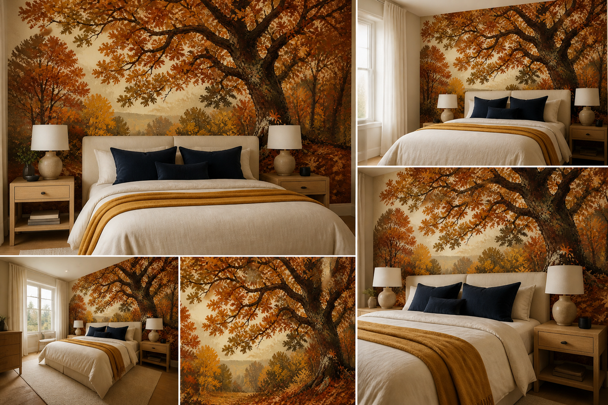Orange Burnt Wallpaper Mural product view