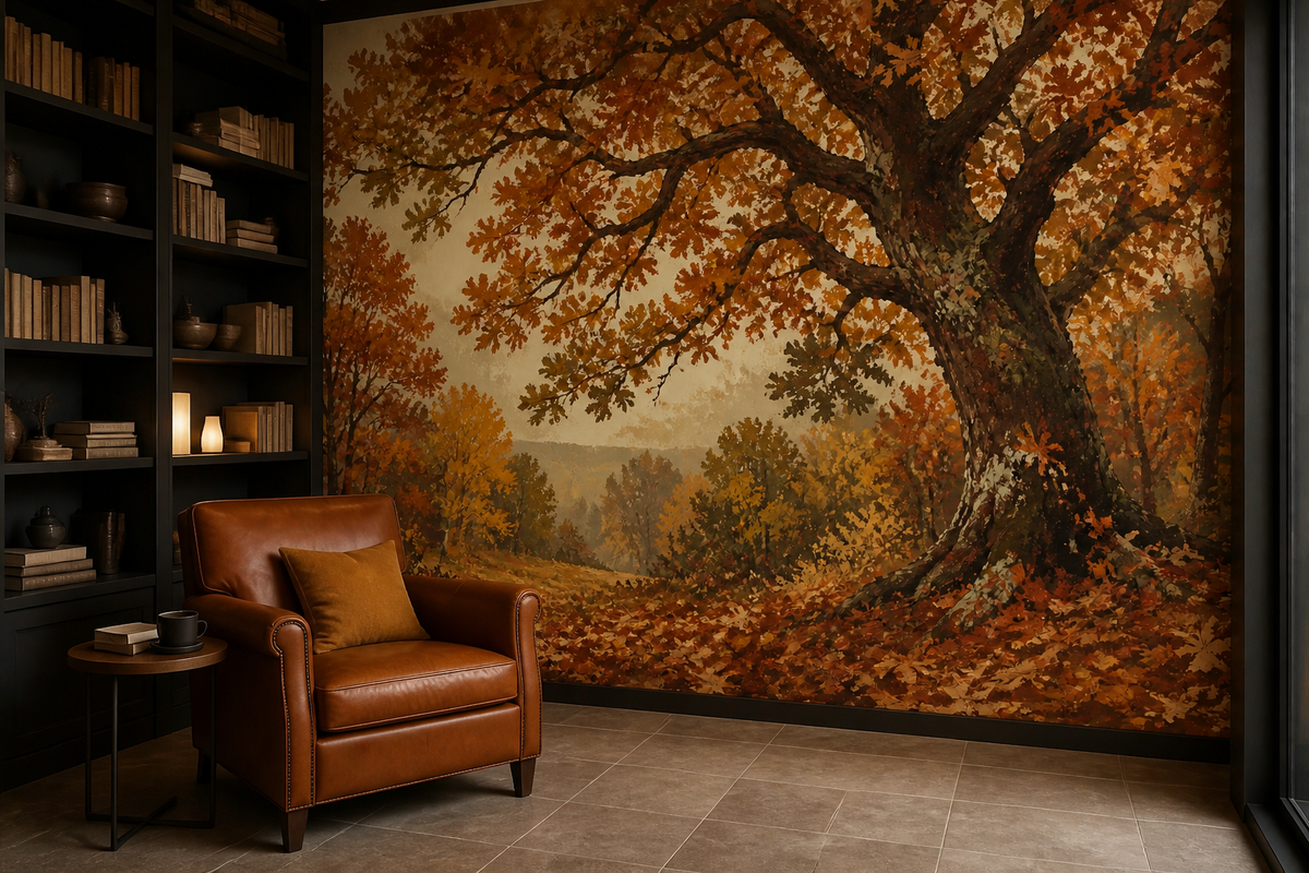 Orange Burnt Wallpaper Mural product view