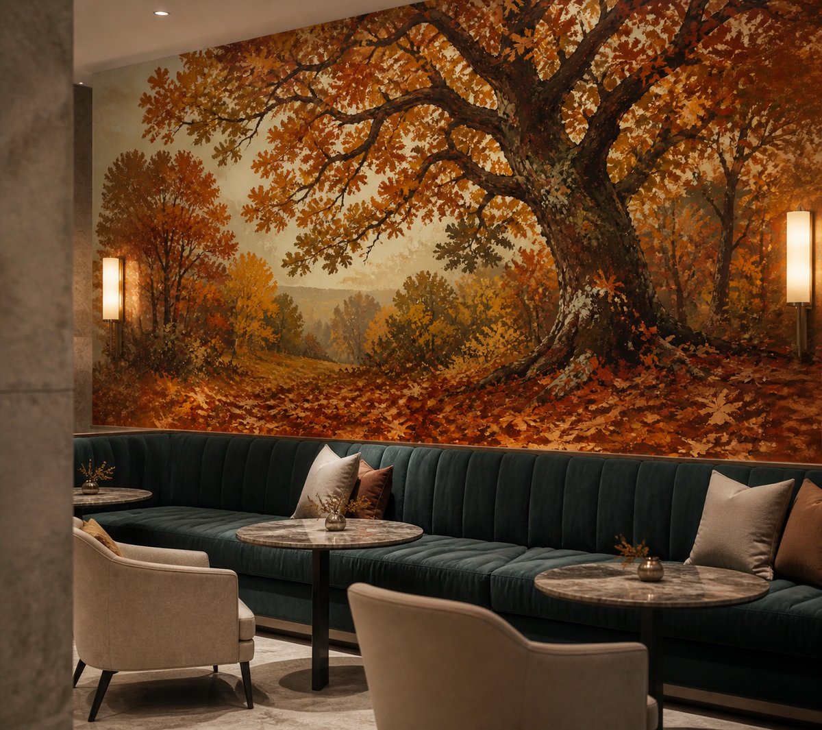 Orange Burnt Wallpaper Mural product view