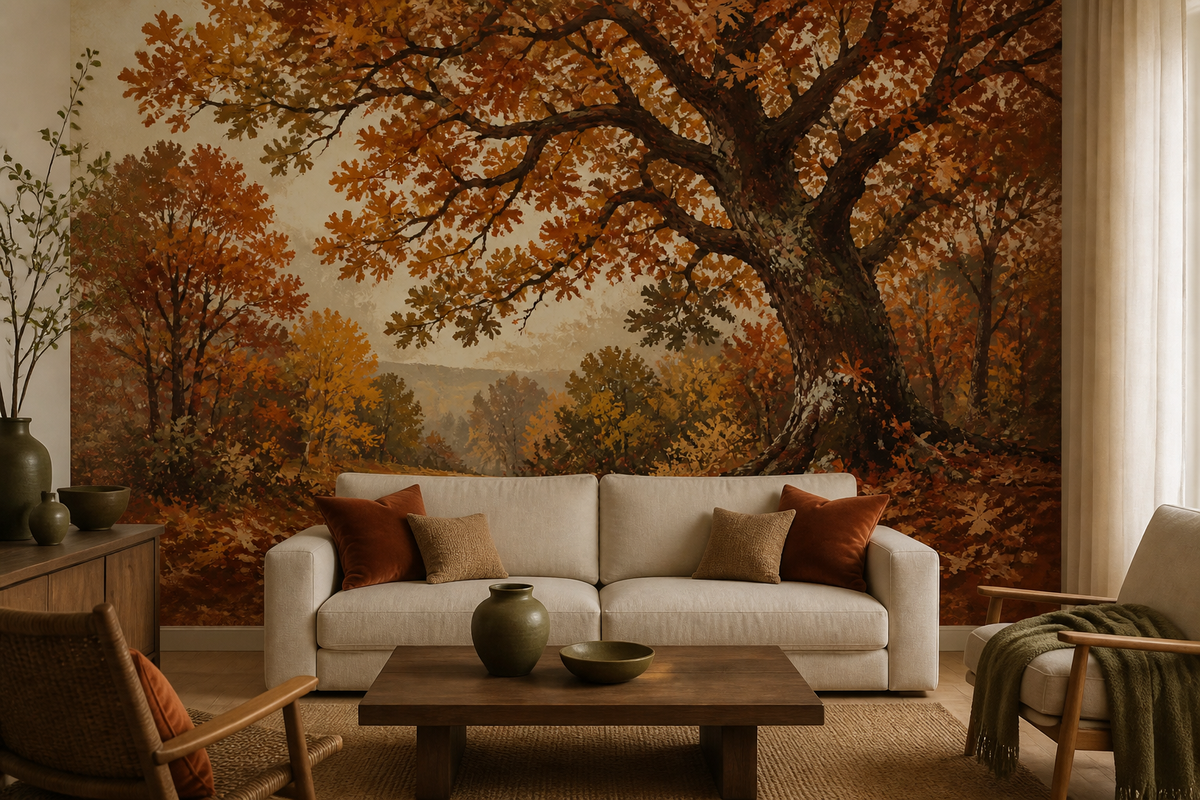 Orange Burnt Wallpaper Mural product view