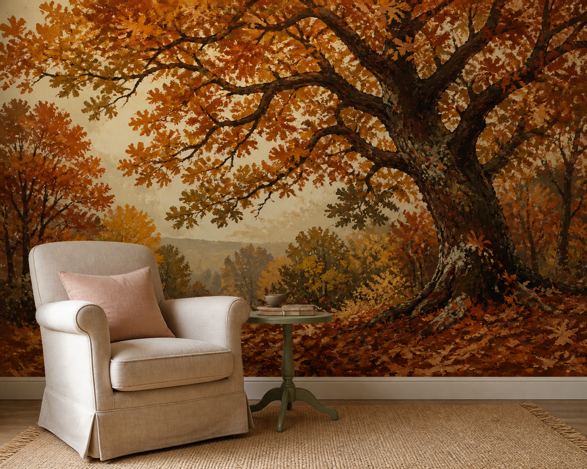 Orange Burnt Wallpaper Mural product view