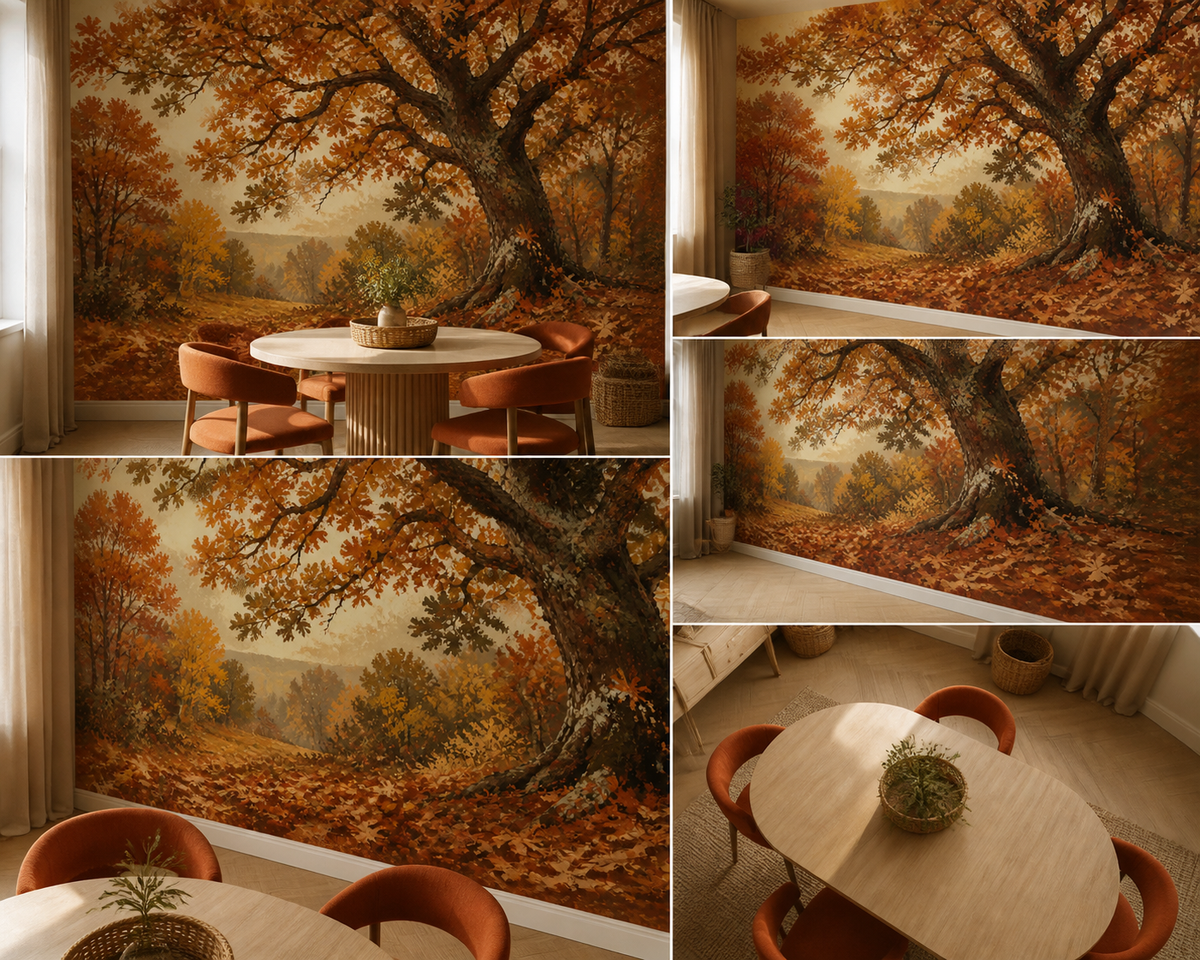 Orange Burnt Wallpaper Mural product view
