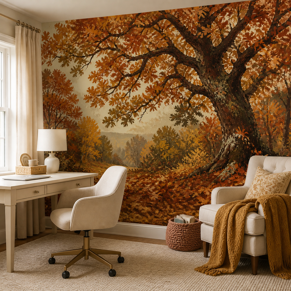 Orange Burnt Wallpaper Mural product view