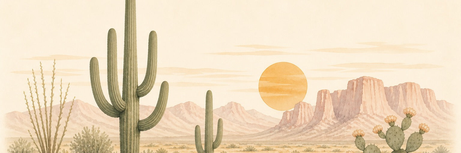 Sage Cactus Wallpaper Mural