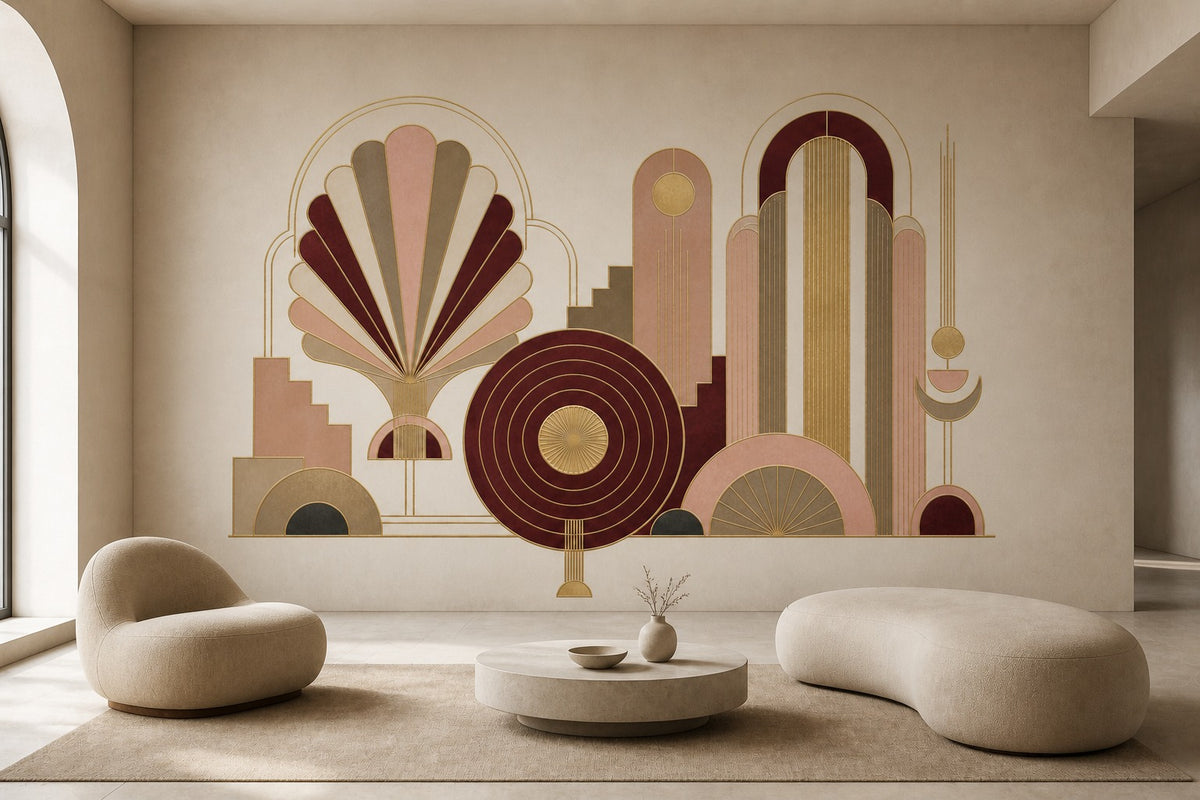 Art Deco Champagne Bar Wallpaper Mural product view