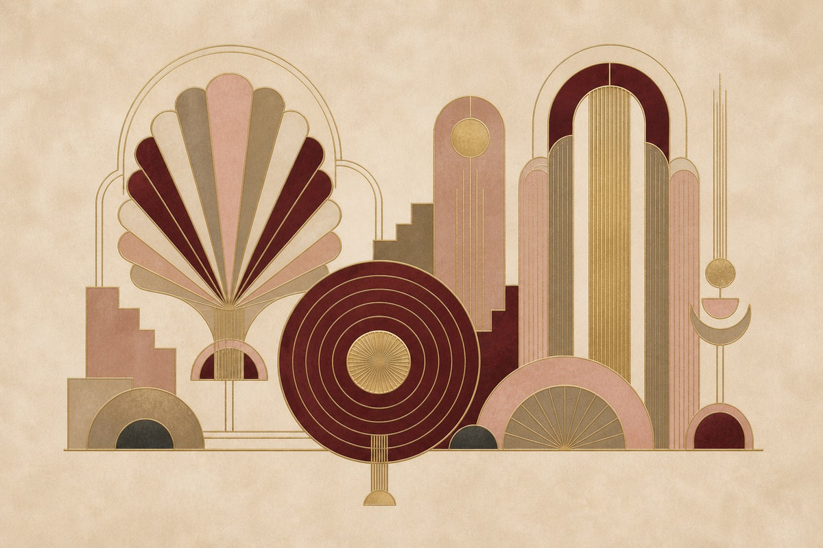 Art Deco Champagne Bar Wallpaper Mural product view