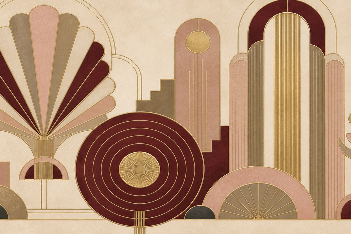 Art Deco Champagne Bar Wallpaper Mural product view