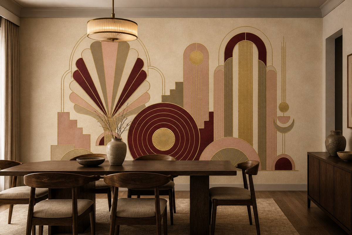 Art Deco Champagne Bar Wallpaper Mural product view