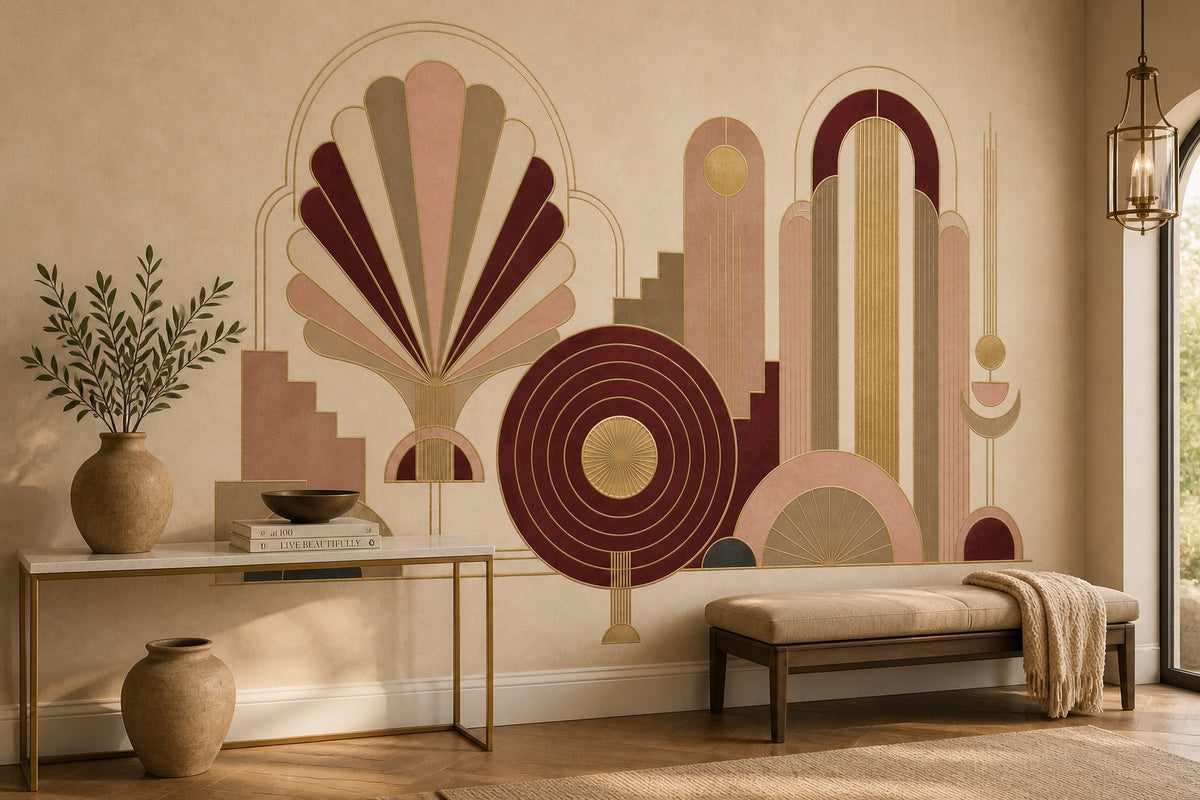 Art Deco Champagne Bar Wallpaper Mural product view